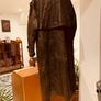 Vintage German Leather Trench Long Jacket Coat by Norma Image 2