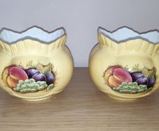 Aynsley Orchard Gold 2 Windsor Rose bowls