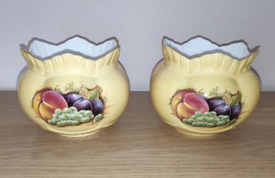 Aynsley Orchard Gold 2 Windsor Rose bowls