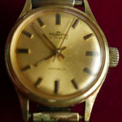 Vintage Fortis Gold Plated Wrist Watch Swiss 17 Jewel Incabloc Manual Wind Movement Swiss Made Wind up (works well and keeps time)