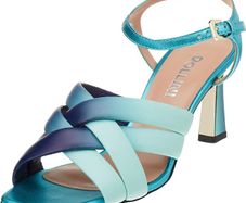 Pollini women's leather sandal Sa16407c0gtw180a, blue, 35 EU, 2.5 UK