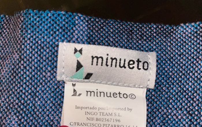 New MINUETO blue and pink leopard print scarf