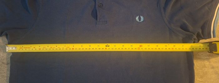 Fred Perry Twin Tipped Polo Shirt Men's Size XL Slim Fit Blue