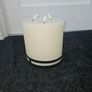 3 wick battery operated large candle on stand Image 4
