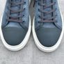 Arne Leather Toe Cap Trainer - Blue Image 9
