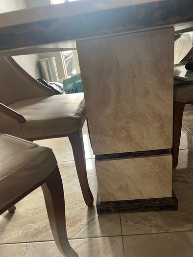 Marble table and 4 chairs