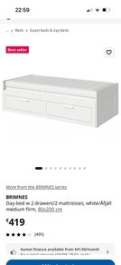 IKEA Brimnes Daybed with 2 mattresses