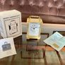 As New Vintage Westclox Quartz Carriage Clock Gold Metal Rectangular Roman Numerals Analogue 1980s Image 4