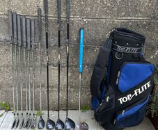 Full set of left handed golf clubs