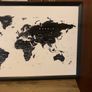 framed world map 60 x 40 cm Image 3