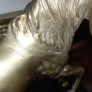 Vintage Metal Large Horse Figurine on Stone Base Image 4