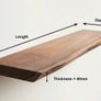 Live Edge Walnut Floating Shelf | Made to Measure | Handmade in Ireland Image 5