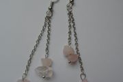 Handmade earrings, Drop earrings, Jewellery, gift. Rose Quartz earrings