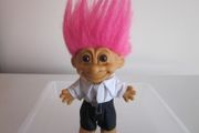 Vintage Russ Original Troll - Silver Toy  Boy (4 inch)
