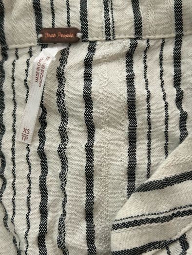 Free People Boho Striped Long Sleeve Tunic Blouse | Size XS