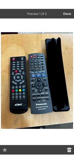 Remote Controls Panasonic Alma Tv Theatre System
