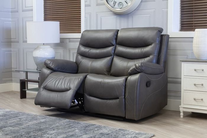 NEW grey 3+2 leather sofa sets!