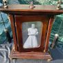 Gorgeous Wooden Vintage/Antique Curio Photo Table Cabinet Image 4
