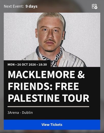 2x Macklemore & friends tickets