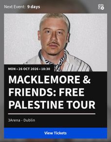 2x Macklemore & friends tickets