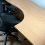 Office Desk Radial Right Hand Silver Legs W1600xD1200x725 Beech Colour Image 5