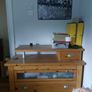 Pine chest of drawers and matching desk Image 3