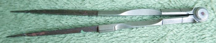 Antique Victorian  Divider Navigation Steel Needle Points.
