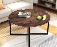 Coffee Table with Metal Legs