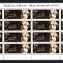 2005 Ireland World Year of Physics Commemorative Stamp Sheetlet Plate 1A1A1A1A Mint Never Hinged (MNH). 48c Rowan Hamilton, 60c UNESCO & 65c Albert Einstein. Image 4