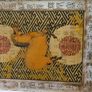 Asian pattern decorative frame Print of a horse with whitewash frame 46x36 cm Image 2