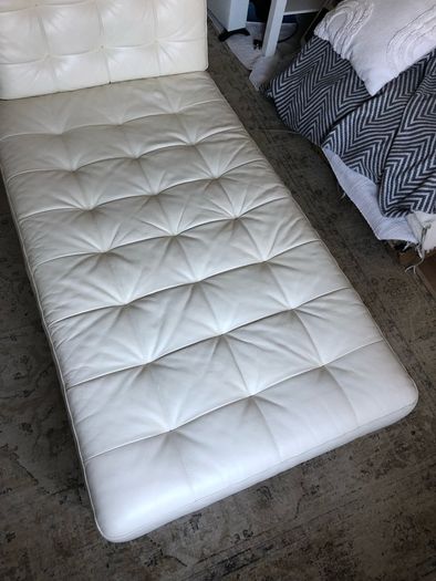 IKEA Landskrona Chaise longue, add-on unit, beige leather