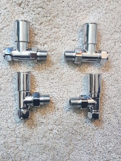 2 Radiator valve set chrome