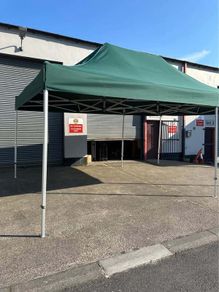 6 x 4 metre Aluminium gazebo 50mm strong legs 3 colours -  Red,Green & Blue With sides & Bag