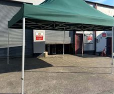 6 x 4 metre Aluminium gazebo 50mm strong legs 3 colours -  Red,Green & Blue With sides & Bag