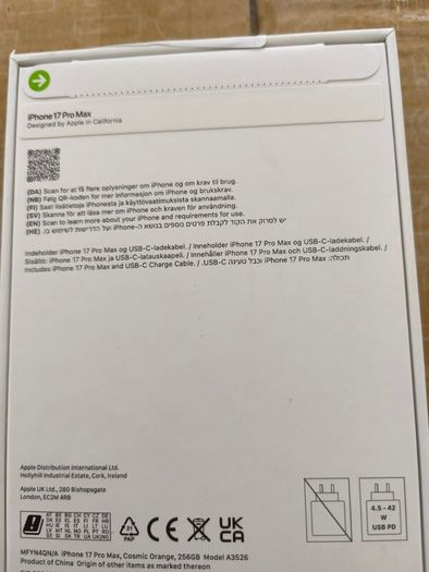 iPhone 17 Pro Max still in sealed box