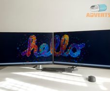 Dual 27 inch Monitor Setup (As New w/ Stands)