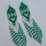 Turquoise Mermaid earrings, silver ear hook Image 4