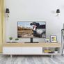 Universal TV Stands, Table Top TV Stand, Pedestal TV Stand for Most 17 55inch Screens, Height Adjustable TV Base Stand with Tempered Glass Base and Wire Management, Hold up to 40kg, VESA 75/400mm Image 4