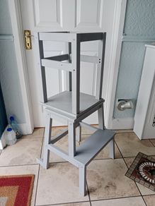 IKEA Hack Toddler Learning Tower / Kitchen Helper (Gray)