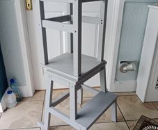 IKEA Hack Toddler Learning Tower / Kitchen Helper (Gray)