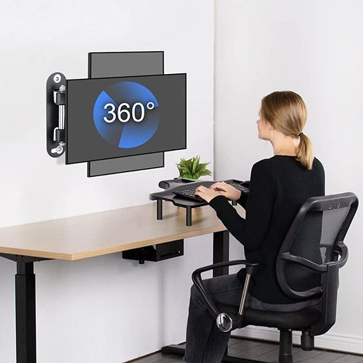 TV Wall Bracket Mount Swivel and Tilt for Most 15"-32" LED, LCD, OLED Flat Screen TVs and Monitors with VESA 75x75-100x100mm up to 13kg Full Motion Monitor Wall Bracket (FREE POSTAGE)