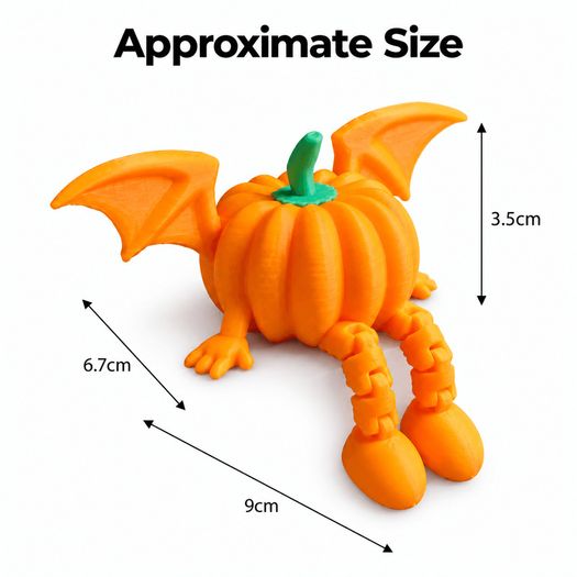 Articulated Winged Pumpkin - 3D - Decor - Fidget Toy