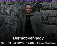 2 x Seated Dermot Kennedy Tickets