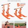 Weight Sled, Steel Power Sled, Fitness Training Sleds for Athletic Exercise Speed Improvement, Workout Equipment with Adjustable Height Handle, Compatible with 25/51 mm Weight Plates, Orange Image 3