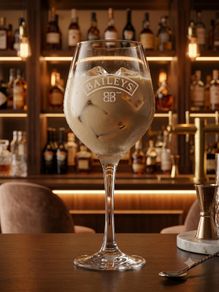 Premium Baileys Irish Cream stemmed glass