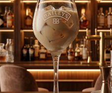 Premium Baileys Irish Cream stemmed glass
