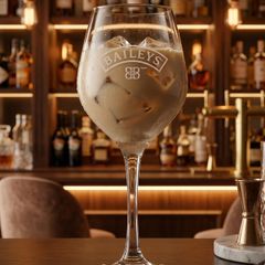 Premium Baileys Irish Cream stemmed glass
