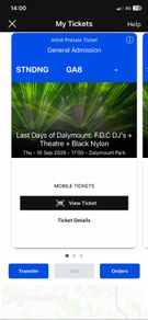 3x Last Days of Dalymount Thursday Tickets (Fontaines DJ Set)