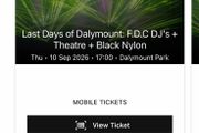 3x Last Days of Dalymount Thursday Tickets (Fontaines DJ Set)