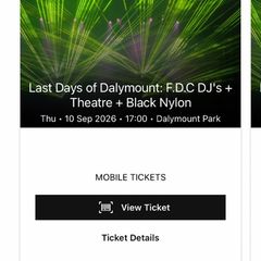 3x Last Days of Dalymount Thursday Tickets (Fontaines DJ Set)